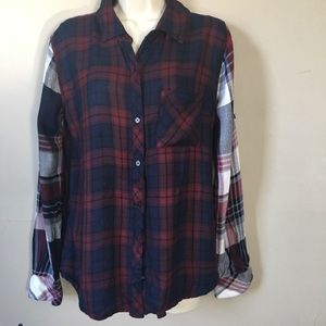 Rails oversized  multicolored blouse size small